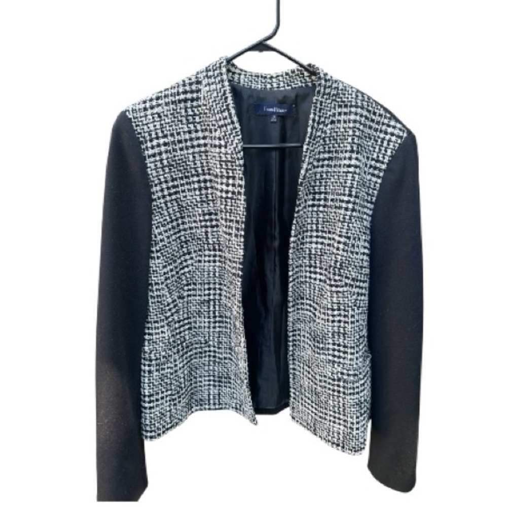 Evan Picone Monochrome Tweed Blazer